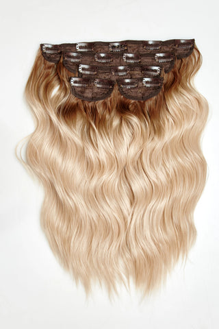 Extensii Clip - On Diva Collection 45 Cm ( 270 Gr ) - rooted light blonde