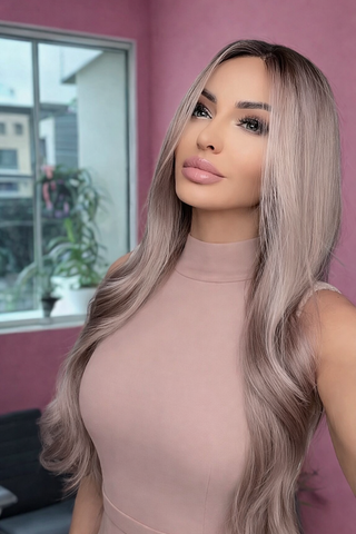 Peruca Celeste Cu Dantela Premium ( Marimea M )