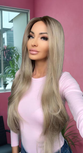 PERUCA MADLAINA CU DANTELA 👑 LUXURY AMERICAN DREAM 👑 ( marimea M )