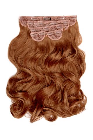 Clip Extensions - On Love Collection 50 cm (300 g) - gemischtes Rotbraun