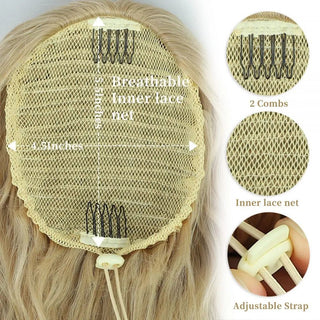 Lockiger Pferdeschwanz 70 cm - Hellblond