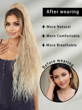 Very Thick Curly Ponytail 90 Cm - Beige Blonde