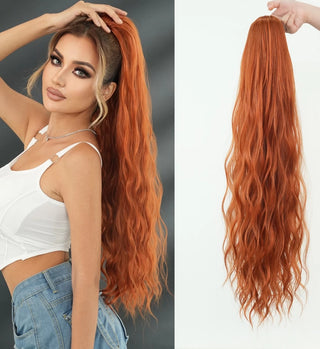 Very Thick Curly Ponytail 90 Cm - Light Ginger