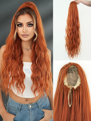 Very Thick Curly Ponytail 90 Cm - Light Ginger