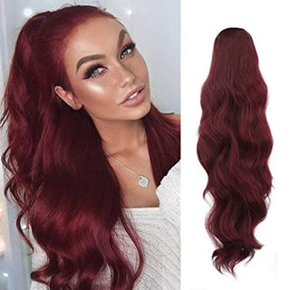 Coada Par Ondulat 70 Cm - Burgundy