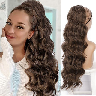 Coada Par Ondulat 70 Cm - Saten Ciocolatiu
