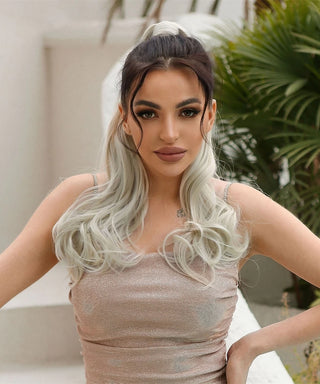 Star Collection Light Grey Blonde Ponytail