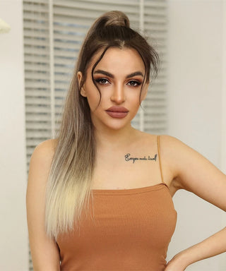 Star Collection Ombre Light Satin Ponytail - Light Blonde