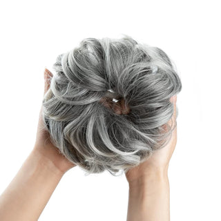 Hair Coconut - Black Mix Gray and Platinum Blonde Tips