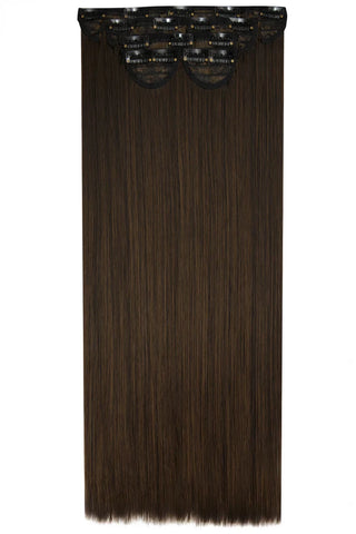 Extensii Clip - On Luxe Collection 70 Cm ( 350 Gr ) - Dark Brown And Caramel