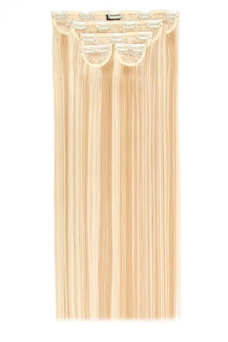 Extensii Clip - On Luxe Collection 70 Cm ( 350 Gr ) - Highlighted champagne Blonde