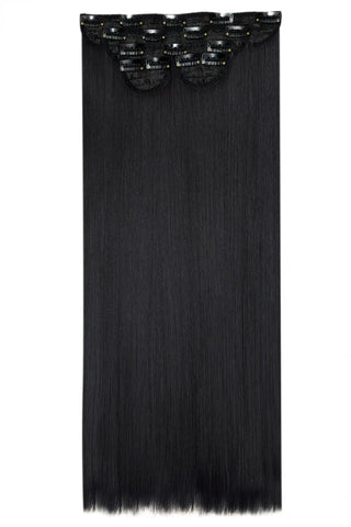 Extensii Clip - On Luxe Collection 70 Cm ( 350 Gr ) - Jet Black