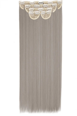 Extensii Clip - On Luxe Collection 70 Cm ( 350 Gr ) - Silver Grey